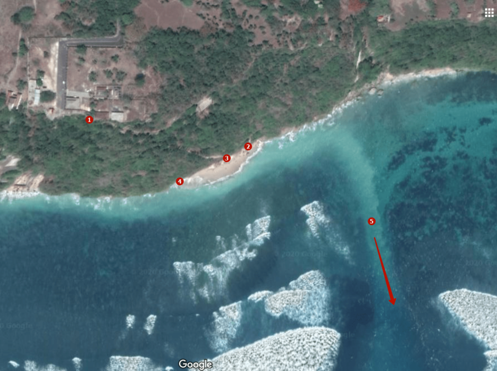 Постоянные течения на пляже Грин Боул на Бали